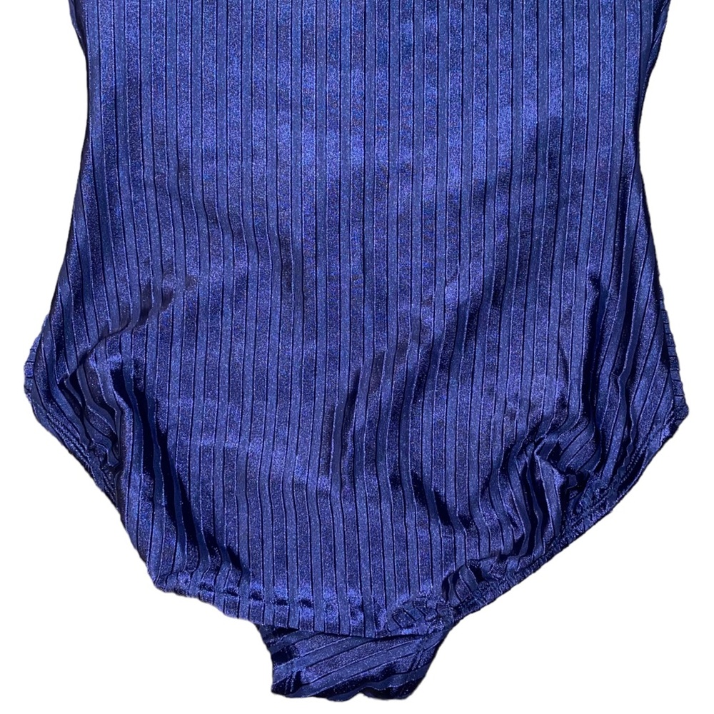 AUTH VTG Christian Dior Monogram Logo Ribbed Halter Strapless One Piece Swimsuit - Picture 14 of 16